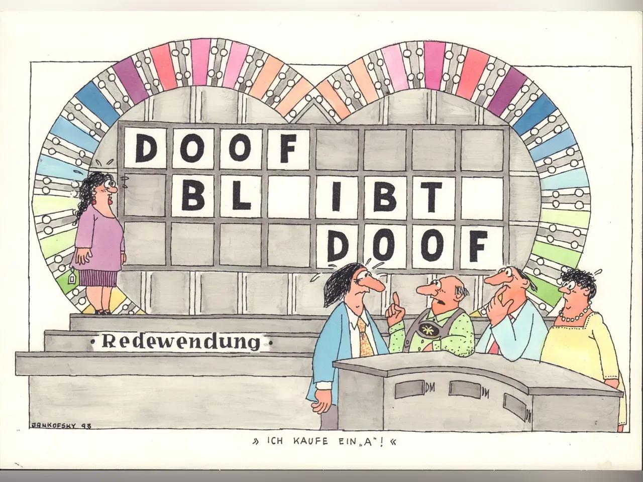 Jankofsky_Glücksrad_1993_Cartoonlobby Stiftung