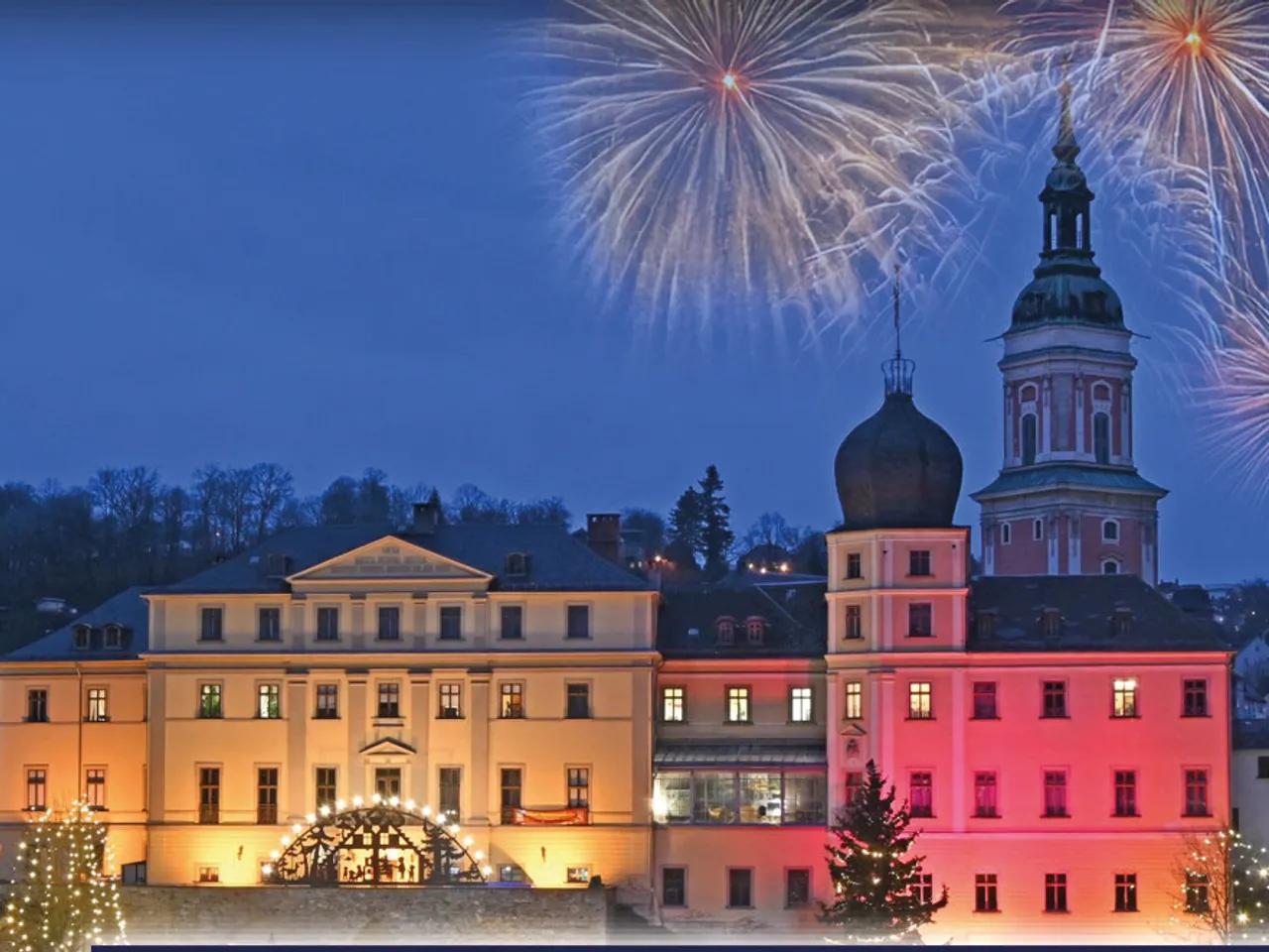 Feuerwerk zum WEihnachtsmarkt