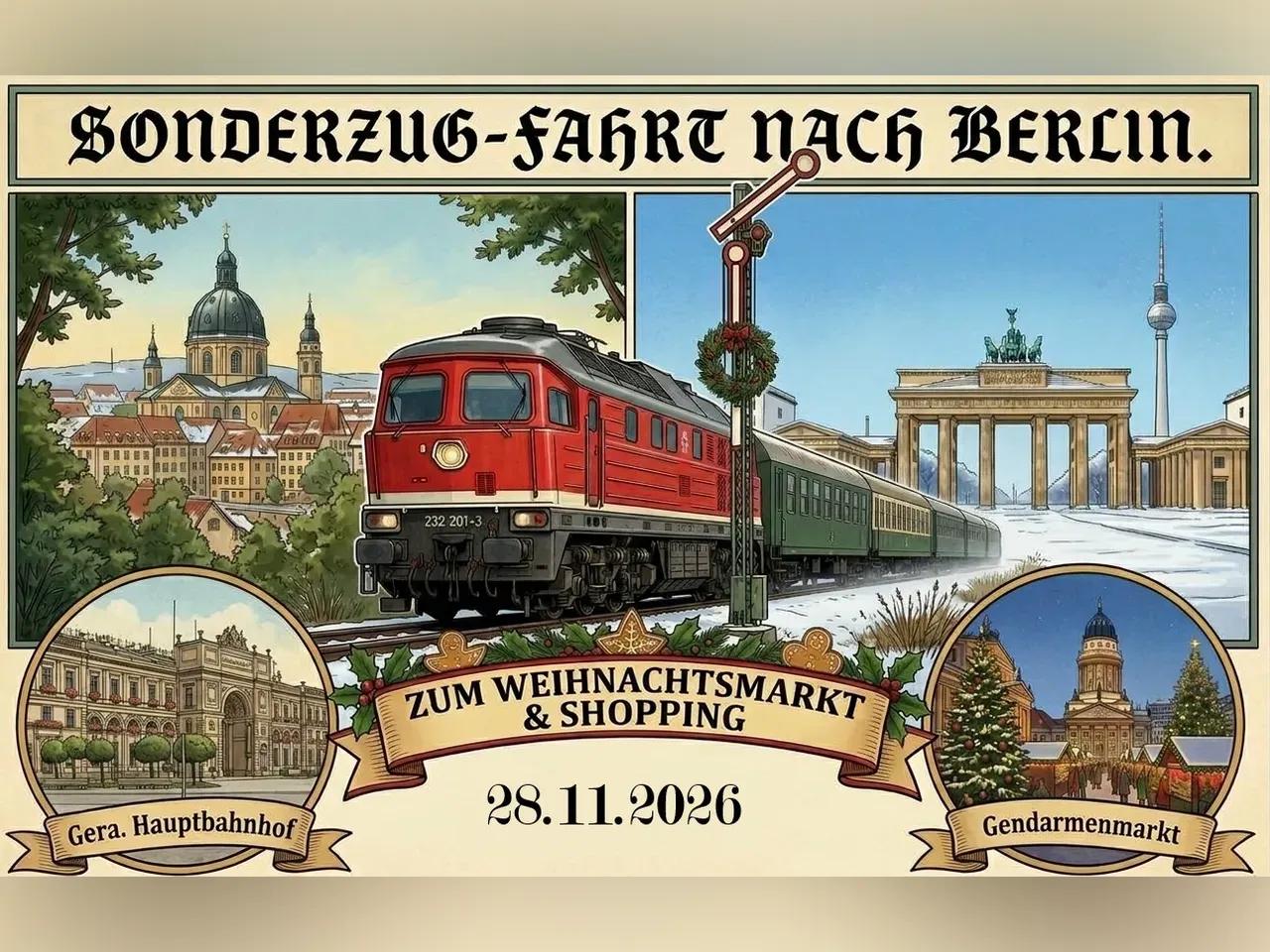Städteexpress Berliner Weihnachtsbär – Sonderzug ab Gera zu den Berliner Weihnachtsmärkten