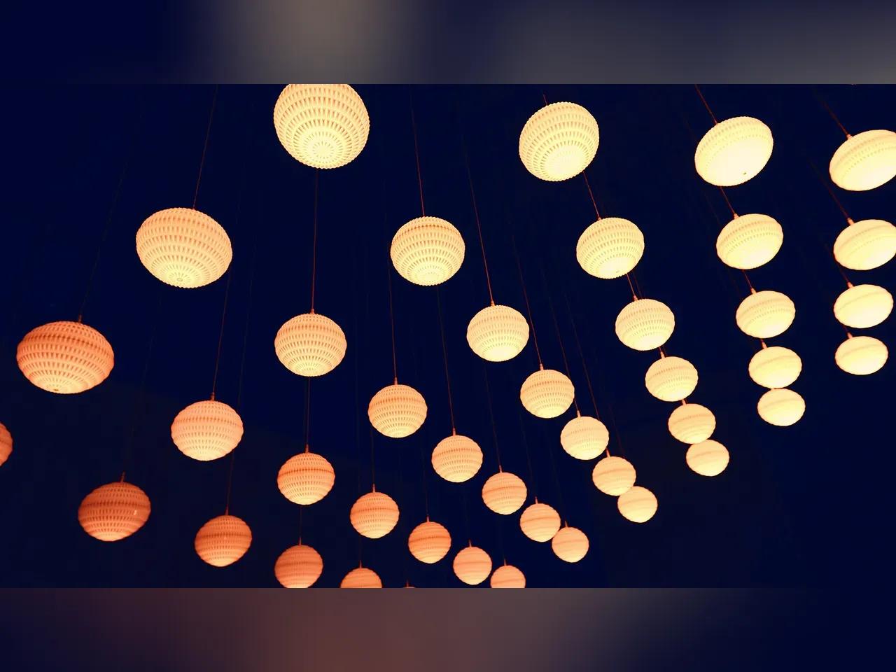 Lichtinstallation im TRAFO Jena